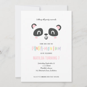 Panda cute bright multicolor birthday