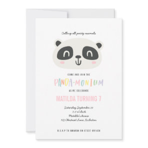 Panda cute bright multicolor birthday