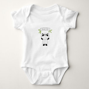 Panda Cute Design Baby Jersey Bodysuit