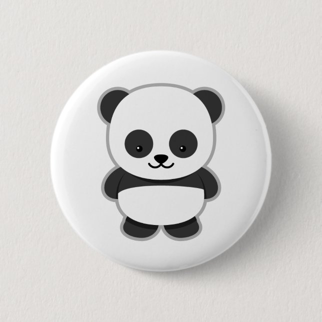Panda Cute Design  Button (Front)