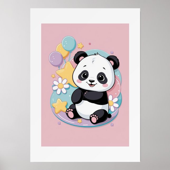 Panda | Cute | Kids | wall art Holder (Front)