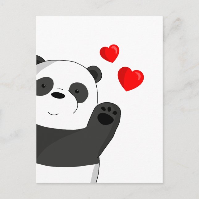 Panda Cute Postcard (Front)