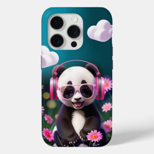 Panda cute pretty trend party music punk iPhone 15 pro case