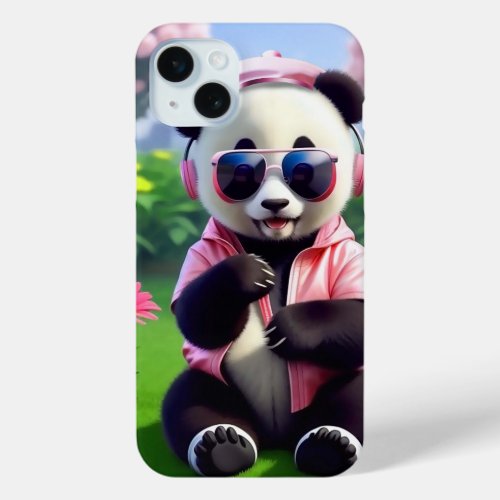 Panda cute pretty trend party music punk iPhone 15 plus case