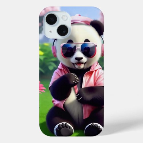 Panda cute pretty trend party music punk iPhone 15 case