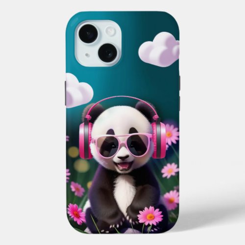 Panda cute pretty trend party music punk iPhone 15 case