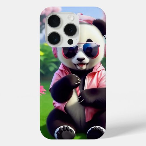 Panda cute pretty trend party music punk iPhone 15 pro case