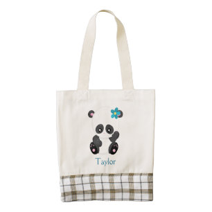 Panda Cutie Zazzle HEART Tote Bag