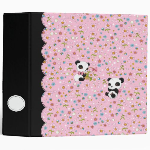 Panda Dear 2 binder pink