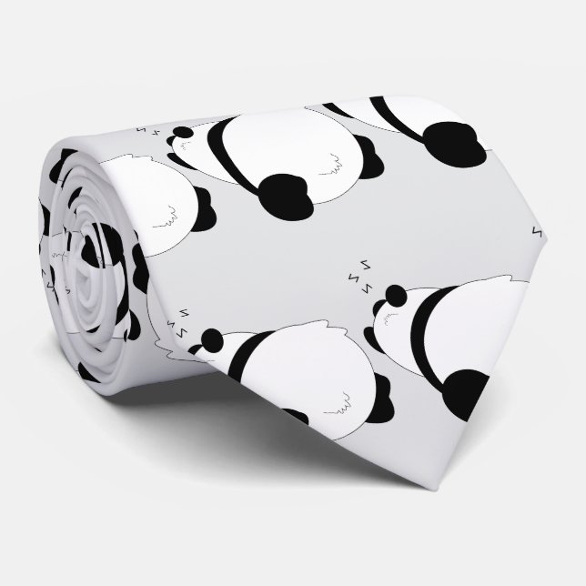 Panda Design Neck Tie (Rolled)