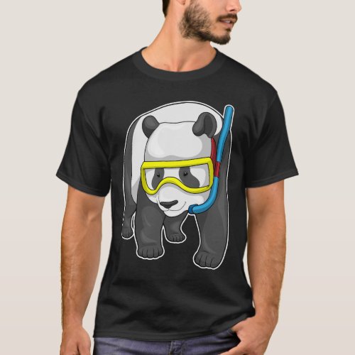 Panda Diver Snorkel T_Shirt