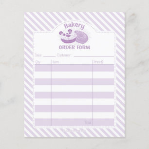 Panda Donut Bakery Order Form Flyer