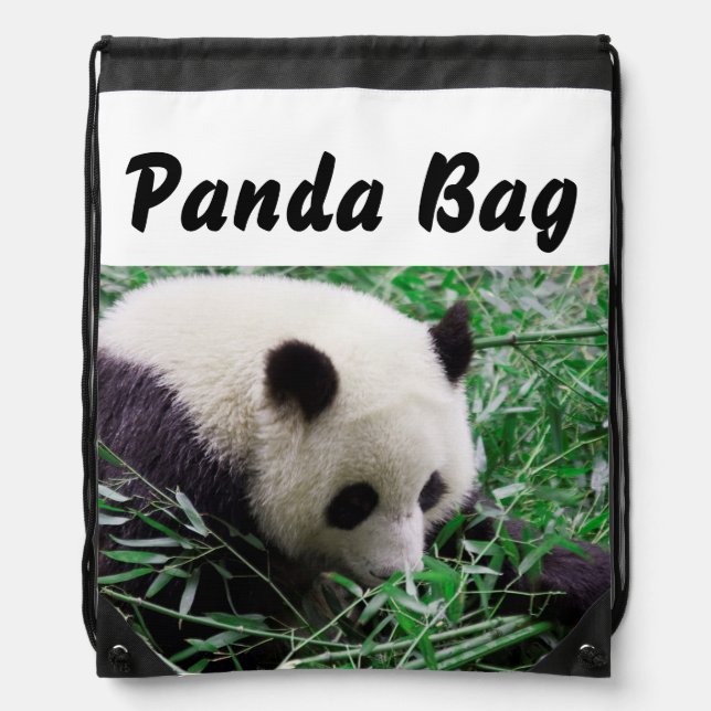 Panda Drawstring Backpack (Front)