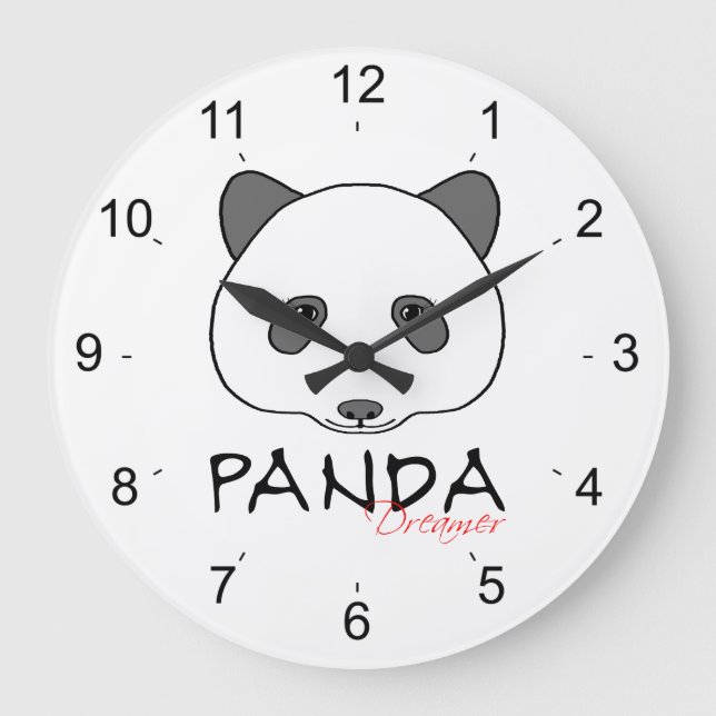 Panda Dreamer Large Clock (Front)