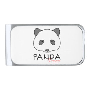 Panda Dreamer Silver Finish Money Clip