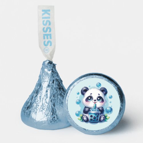 Panda Drinking Blue Boba Bubble Tea Hersheys Kisses