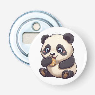 Panda eating a cookie bottle opener