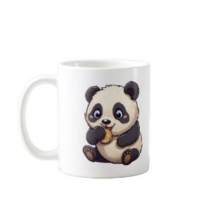 Panda eating a cookie coffee mug