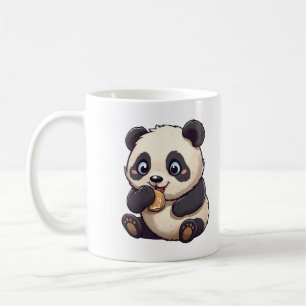 Panda eating a cookie coffee mug