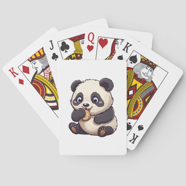 Panda eating a cookie poker cards (Back)
