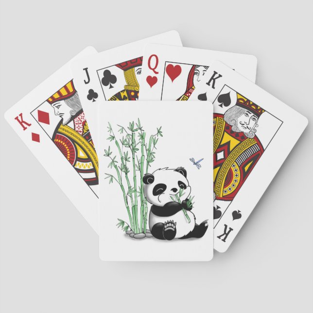 Panda Eating Bamboo Poker Cards (Back)