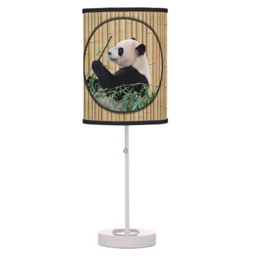 Panda Eating Bamboo Table Lamp