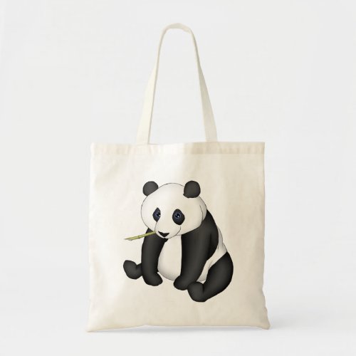 Panda Eating Bamboo Tote Bag