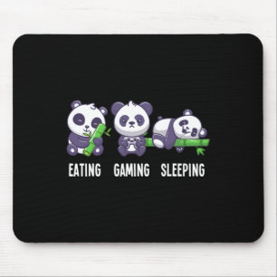 Panda Eating Gaming Sleeping For Multiplayer Game Mouse Pad