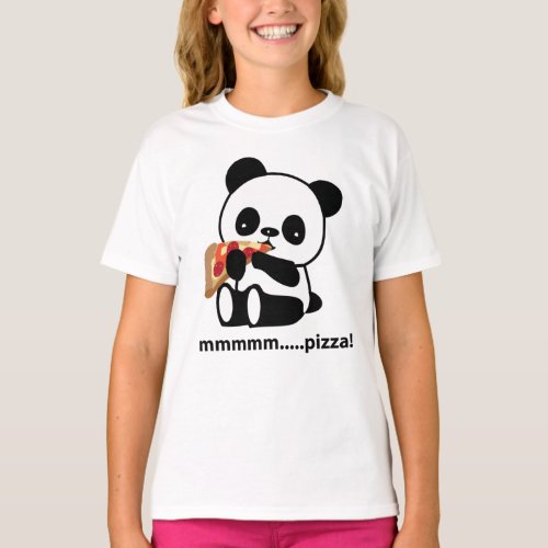 PANDA EATING PIZZA _ cute T_Shirt