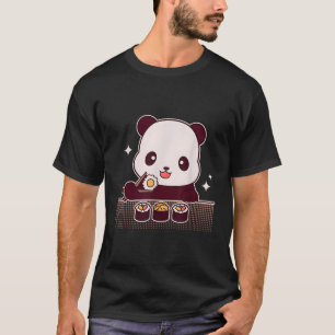 Panda Eating Sushi Panda Bear T-Shirt