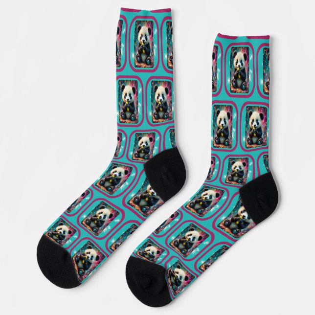 Panda eats a pickle socks (Left)