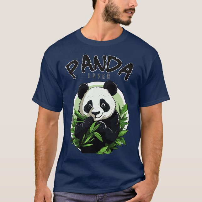 Panda eats bamboo T-Shirt (Front)