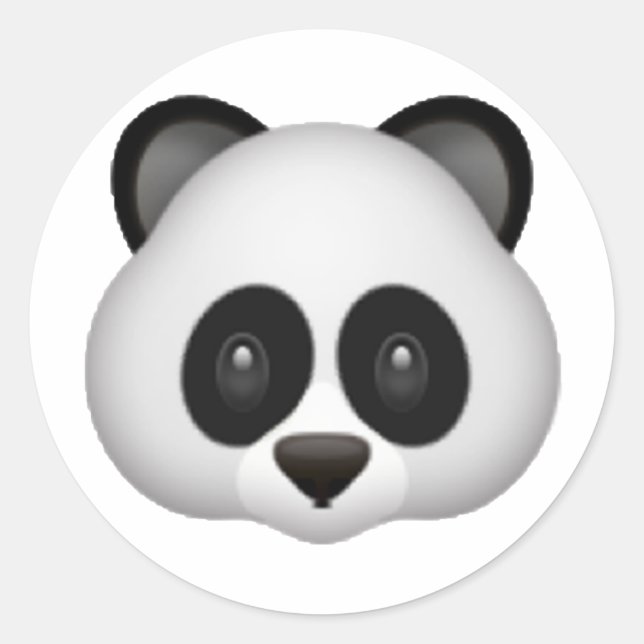 Panda - Emoji Classic Round Sticker (Front)