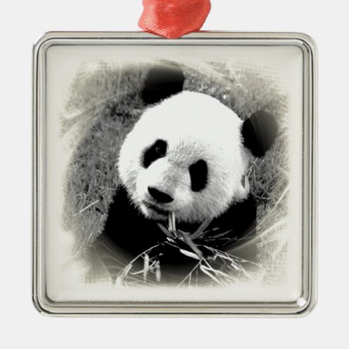 Panda Eyes Metal Ornament