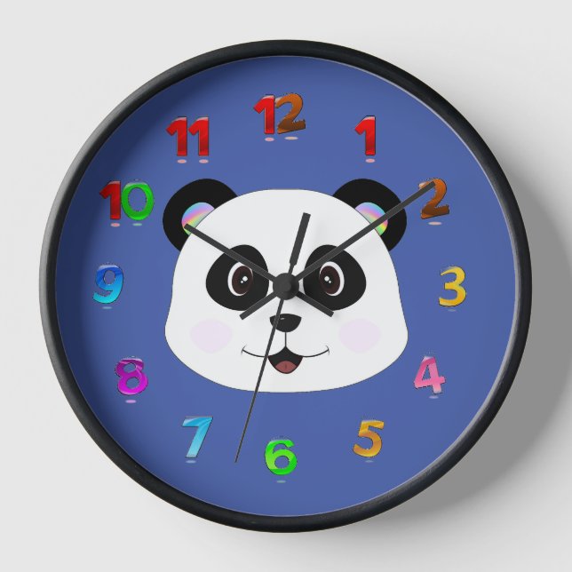 Panda Face Acrylic Wall Clock (Front)