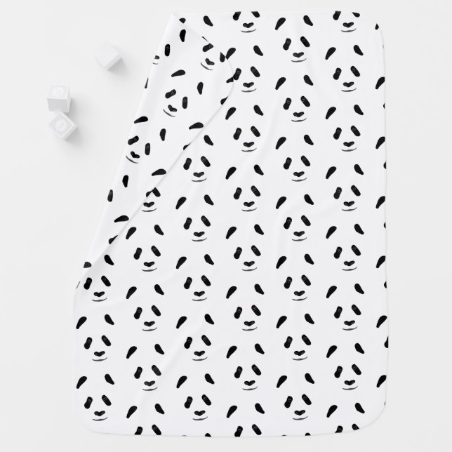 Panda Face Baby Blanket (In Situ)