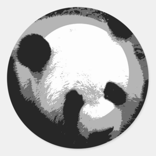 Panda Face Classic Round Sticker