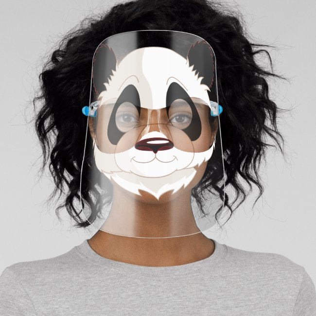 Panda Face Design Face Shield