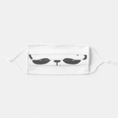 Panda face fun animal cloth face mask (Front, Folded)