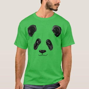 Panda Face Funny Pandas Bear Head Halloween Costum T-Shirt