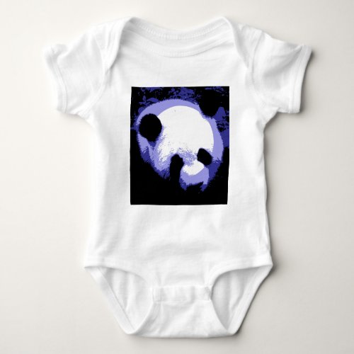 Panda Face Pop Art Baby Bodysuit