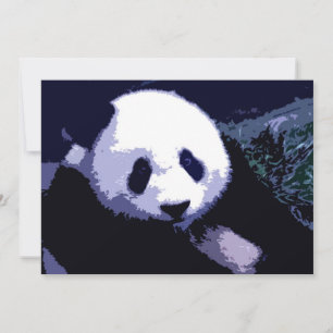Panda Face Pop Art Invitation