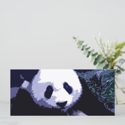 Panda Face Pop Art Rack Card (Standing Front)