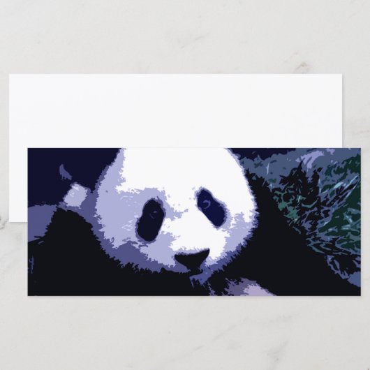 Panda Face Pop Art Rack Card (Front/Back)