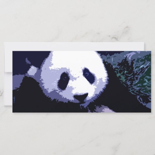 Panda Face Pop Art Rack Card (Front)