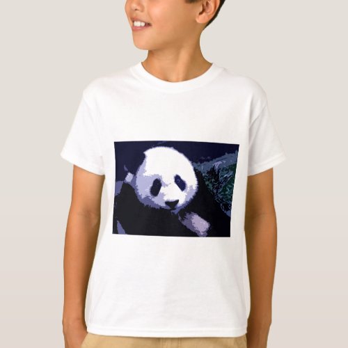 Panda Face Pop Art T_Shirt