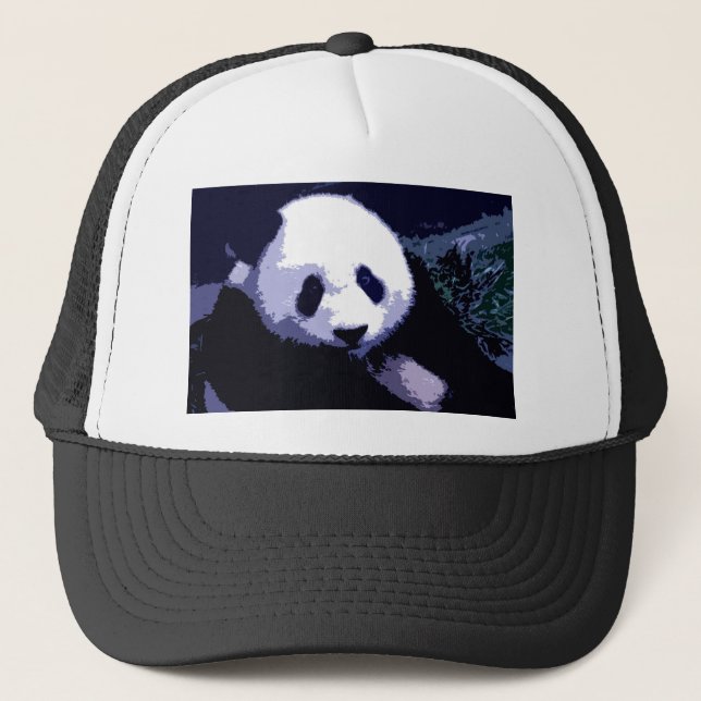 Panda Face Pop Art Trucker Hat (Front)