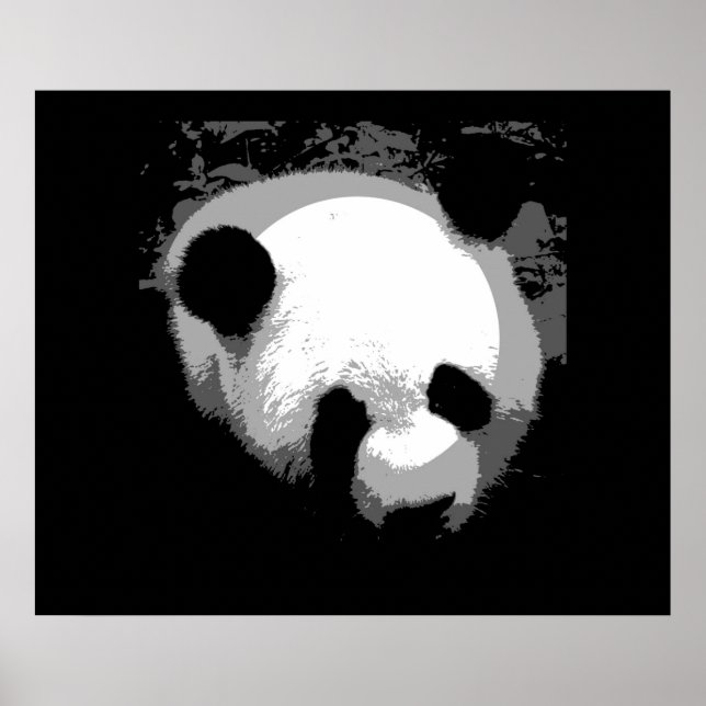 Panda Face Poster Print - Panda Posters (Front)