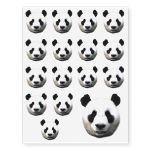 Panda face temporary tattoos