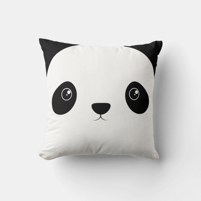 Panda Face Throw Pillow (Front)